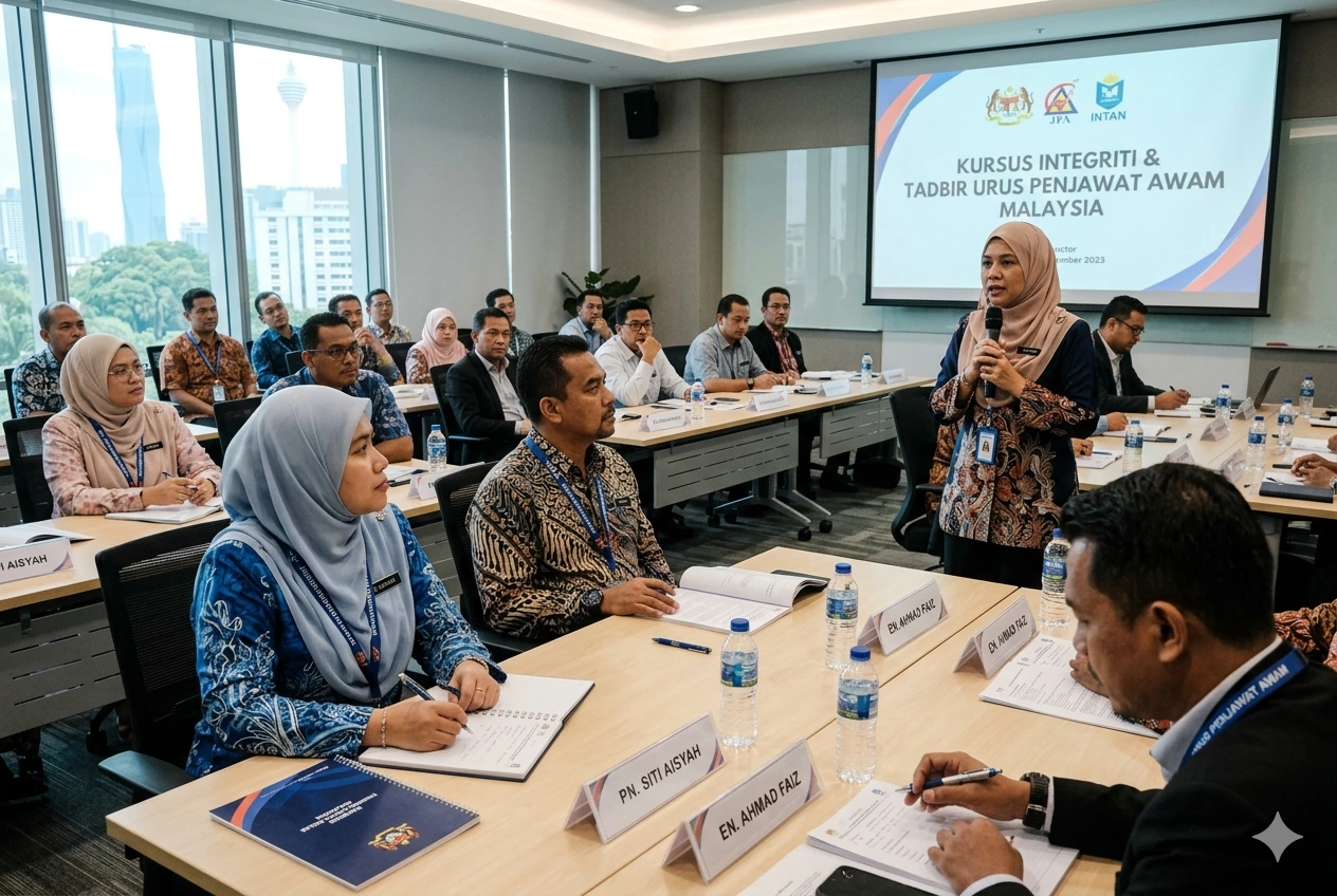 program latihan penjawat awam Malaysia dalam kursus integriti dan tadbir urus sektor awam