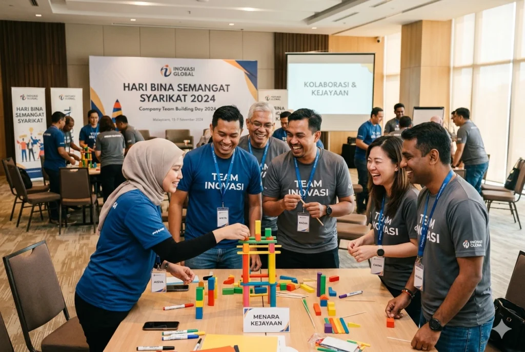 perancangan team building syarikat melalui aktiviti kerjasama pasukan